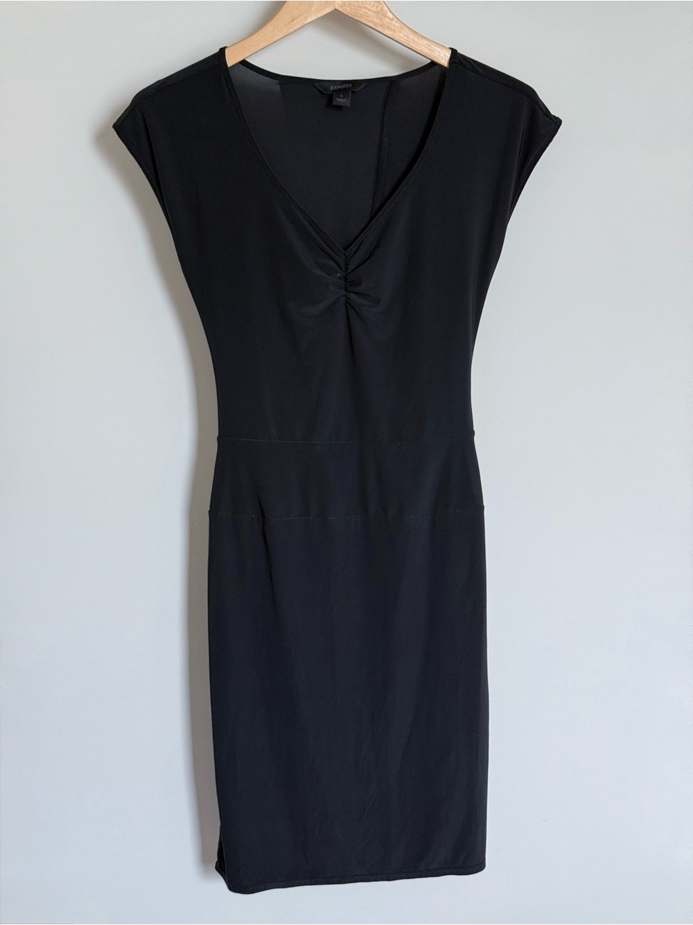 Express Black V-Neck Cutout Back Dress Small